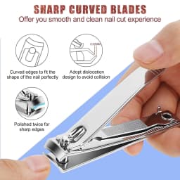 Nail Clipper,Premium Stainless Steel Fingernail and Toenail Clipper Cutters, Fingernail Clipper Cutters with Nail File Sharp.