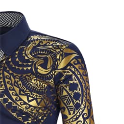 2026 Men's Brand Shirt, Luxury Gold High Quality Long Sleeve Shirts, Business White Black Men Dress Prom Social Print Shirts
