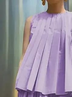 Krisstarsgirls 2025 New Leisure Fashion Vest Top For Women Summer Cotton Purple Work Office Elegant A-line Tops Woman Clothes