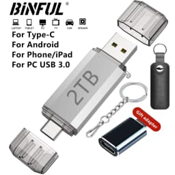 For iPhone USB Flash Drive USB 3.0 Type C Fast For IOS ipad 32GB 256GB Pendrive Samsung Huawei Android Laptop Memory Stick