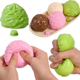 Cream Shape TPR Empty Ball Skin DIY Fill Slime Stress Tool Accessories Squeeze Fidget Toy Crafts Making for Adults
