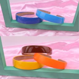Colorful PU Headband 2.5CM Wide Headbands for Women Bright Color Soft Elastic Hair Hoop Girls Assorted Colors Hair Accessories