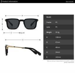 Classic Vintage Square Sunglasses Women For Men Male Sun Glasses Punk Popular Luxury Brand Designer Steampunk Driving Eyewear