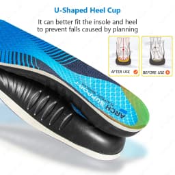 UPAKME Sports Shoe Insoles for Men & Women Plantar Fasciitis Orthotic Insert Shock Absorbing Anti Fatigue for Walking and Runing