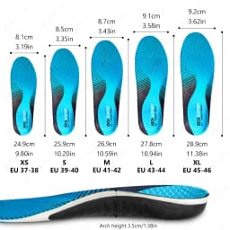 UPAKME Sports Shoe Insoles for Men & Women Plantar Fasciitis Orthotic Insert Shock Absorbing Anti Fatigue for Walking and Runing