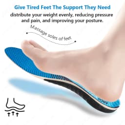UPAKME Sports Shoe Insoles for Men & Women Plantar Fasciitis Orthotic Insert Shock Absorbing Anti Fatigue for Walking and Runing