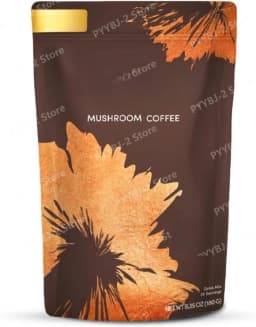 Organic Mushroom Coffee Powder Contain 6 Types Adaptogenic Mushrooms Extract MCT Oil Brewing Use Smooth Daily Beverage Support
