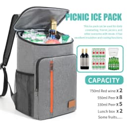 18L Portable Thermal Lunch Bag Food Box Durable Waterproof Cooler Ice Insulated Case Camping Dinner Storage Oxford Backpack