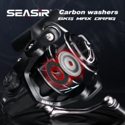 SEASIR Stream Spinning Reel 139g Ultralight Carbon Washers Max Drag 6Kg 5+1BB 5.4:1 Gear Ratio Fishing Wheel