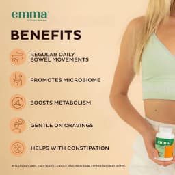 Emma Gut Health Relief Supplement for women and men, Gut and Digestive support capsules for constipation, bloating & gas relief