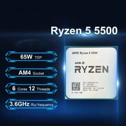 original CPU processor AMD Ryzen 5 CPU processor 5500 gaming CPU processor AM4 65W 7nm L3=16M DDR4 R5 5500 gaming processor