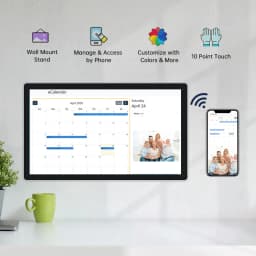 TouchWo 15.6-43 Inch Touchscreen Digital Calendar & Chore Chart, Smart Electronic Calendar for Work & Family Schedule