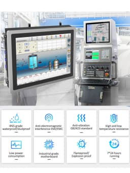 Embedded Industrial Touch PC Panel Computer Monitor Core I3 4th Gen 4G 64G with Capacitive Touch Screen For Win10 All In One PC