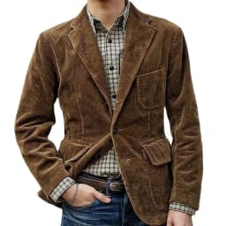 New Autumn Men's Clothing. Corduroy Solid Color Suit. European and American Men's Fashionable Casual Suit Collar Casual Jacket.