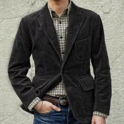 New Autumn Men's Clothing. Corduroy Solid Color Suit. European and American Men's Fashionable Casual Suit Collar Casual Jacket.