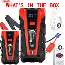 Bestely 12V 99800mAh 3000A Car Jump Starter Car Battery Starters Portable Power Bank 12V Starting Device Petrol Diesel Car