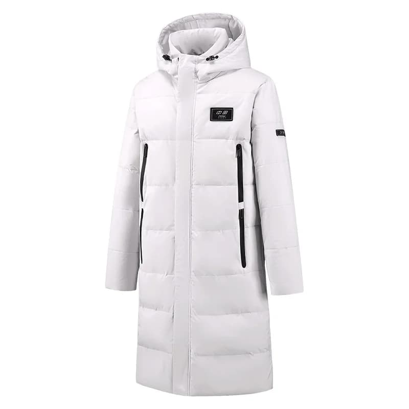 New Winter Couple White Duck Down Windproof Parkas Down Jacket Men's Long Thickened Extreme Winter Coat Oversized HOOD Collar