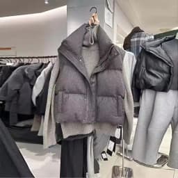 Korea Chic Streetwear Personalized Vest Short Parkas Casual Elegant Waistcoat Coat High Street Moda All-match Women Jacket