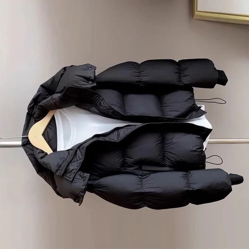 2025 New Winter Down Cotton Jacket Thick Warm Parkas Women Hooded Puffer Coat Loose Casual Overcoat Short Coat Female Outerwear
