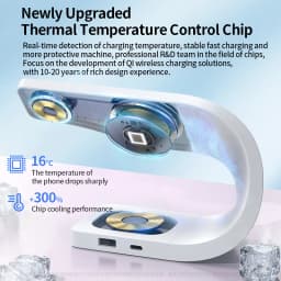 Wireless Charger Stand Metal Shell Magnetic 15W Fast Charging Station Stand for iPhone 12-17 Mobile Phones Airpods Watch 4 in 1