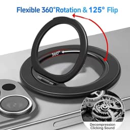 360°Rotation Magnetic Phone Ring For MagSafe Phone Grip Universal Magnetic Cellphone Stand Holder Finger Ring For iPhone 17 16