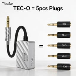 TimeEar TEC-Ω 15 30 75 150 Ohms Impedance Plug Earphone Noise Cancelling Resistance IEM Reduce Noise Filter Headphone Adapter