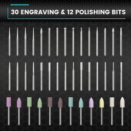 ARROWMAX SGS Engraving Pen Cordless Rotary Tool Kit Electric Mini Grinder with 42 Bits for Crafts Metal Wood Glass Carving