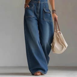 Elegant High Street Denim Suspender Jumpsuit Casual Sleeveless Pockets Straight   Party Playsuits Fashion Single-breasted Romper