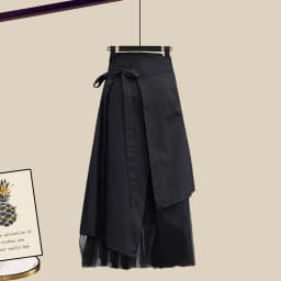Women's Spring Autumn New Fashion Fake Two Piece Knit Sweater+Strap A-line Skirt Suit Korean Elegant Pullover Dress Matching Set