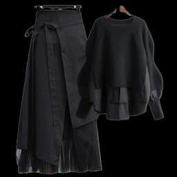 Women's Spring Autumn New Fashion Fake Two Piece Knit Sweater+Strap A-line Skirt Suit Korean Elegant Pullover Dress Matching Set