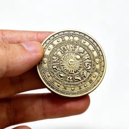 Lucky Challenge Coin Twelve Constellations Divination Tarot Zodiac Flipping Decision Making And Fun Quiet Cool Gadgets Stuff