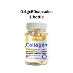 Collagen Firming Capsule Essence, Moisturizing and Smoothing the Skin, Contains Plant-Based Squalane, Retinol, and Vitamin E Deep Hydration Essence (0.4Gx90 Capsules)/Bottle-1 Bottle