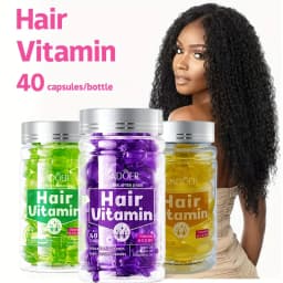 40/80/120pcs Vitamin Hair Care Essence Capsules, Containing Almond Oil, Tea Seed Oil, No-Rinse Conditioner, Hair Care Essential