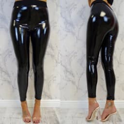 New Bright Pu Pants Women Black Slim Leather Pants Sexy Hip Liftting Yoga Fitness Leggings Running Casual Fashion Pu Pants