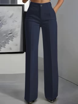 Lady Suit Pants Fashion Solid High Waist Straight Long Pants For Women Elegant Office Women's Clothing Autumn Winter Clothes New