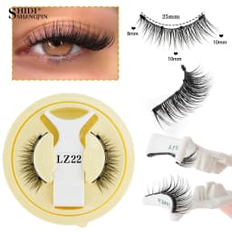 Magnetic Eyelashes No Glue Needed Reusable Natural Look 3D Faux Mink Lashes Easy Apply Magnetic Lashes Set for Eye Makeup Tool