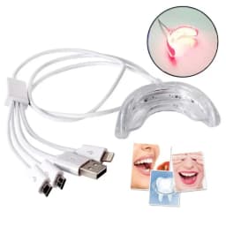 4 In1 USB Rechargeable Oral and Dental Care Red Light Whitening Teeth Bleach Clean Home Travel