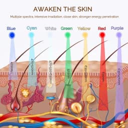 foreverlily 7 Colors Photon Facial LED Mask Red Light Therapy Anti Aging Face Neck Beauty Mask Relaxation Treatment Anti-Wrinkle
