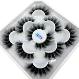 HBZGTLAD 5/8 Pairs of Natural Russian Striped Mink Lashes 3D False Lashes Volume Wavy False Lashes Eyelash Extensions Makeup