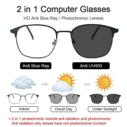 Men Photochromic Sunglasses Driving Fishing Chameleon Glasses Change Color Sun Glasses Day Night Vision UV400 Eyewear