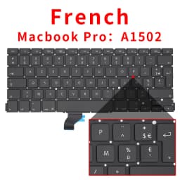 US/UK/RU/GR/FR/SP/BR/IT/PT/PO/TR/TI Laptop Keyboard For Apple Macbook Pro Retina 13" A1502 ME864 ME865 ME866 Replacement
