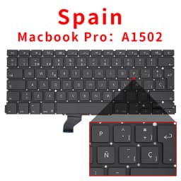 US/UK/RU/GR/FR/SP/BR/IT/PT/PO/TR/TI Laptop Keyboard For Apple Macbook Pro Retina 13" A1502 ME864 ME865 ME866 Replacement