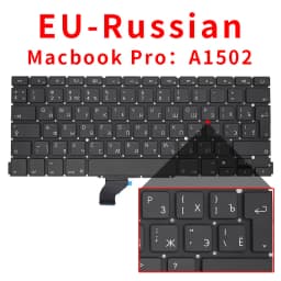 US/UK/RU/GR/FR/SP/BR/IT/PT/PO/TR/TI Laptop Keyboard For Apple Macbook Pro Retina 13" A1502 ME864 ME865 ME866 Replacement