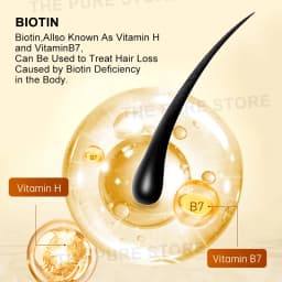 PURC 300ML Biotin Hair Shampoo Scalp Cleaning Nourishing Strengthen Roots Shampoos Hair Care Products for All Hair Types