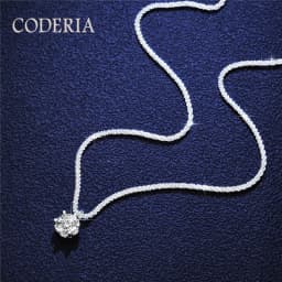 Best Selling S925 Silver Moissanite Necklace Thick Chain Women Birthday Gift 1-2CT Diamond Necklace Exquisite Party Jewelry