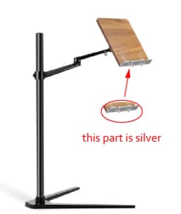 UP-8AW Aluminum Reading Book Rack Floor Stand Office Notebook Tray Book Tablet Tray Height Adjust