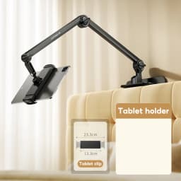 Tablet Holder Lazy Bedside Phone Holder Cantilever Clamp Suitable for iPad, Multi-functional Switch Universal Stand