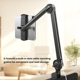 Tablet Holder Lazy Bedside Phone Holder Cantilever Clamp Suitable for iPad, Multi-functional Switch Universal Stand