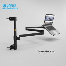 Foldable Wall Mount 13-17 Inch Laptop Holder Ultra Long Mechanical Arm Laptop Cooler Retractable Notebook Mount