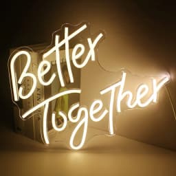 Better Together Neon Sign LED Light Home Art Wedding Bar Bedroom Aesthetic Room Birthday Party Clue Wall Decorate Gift